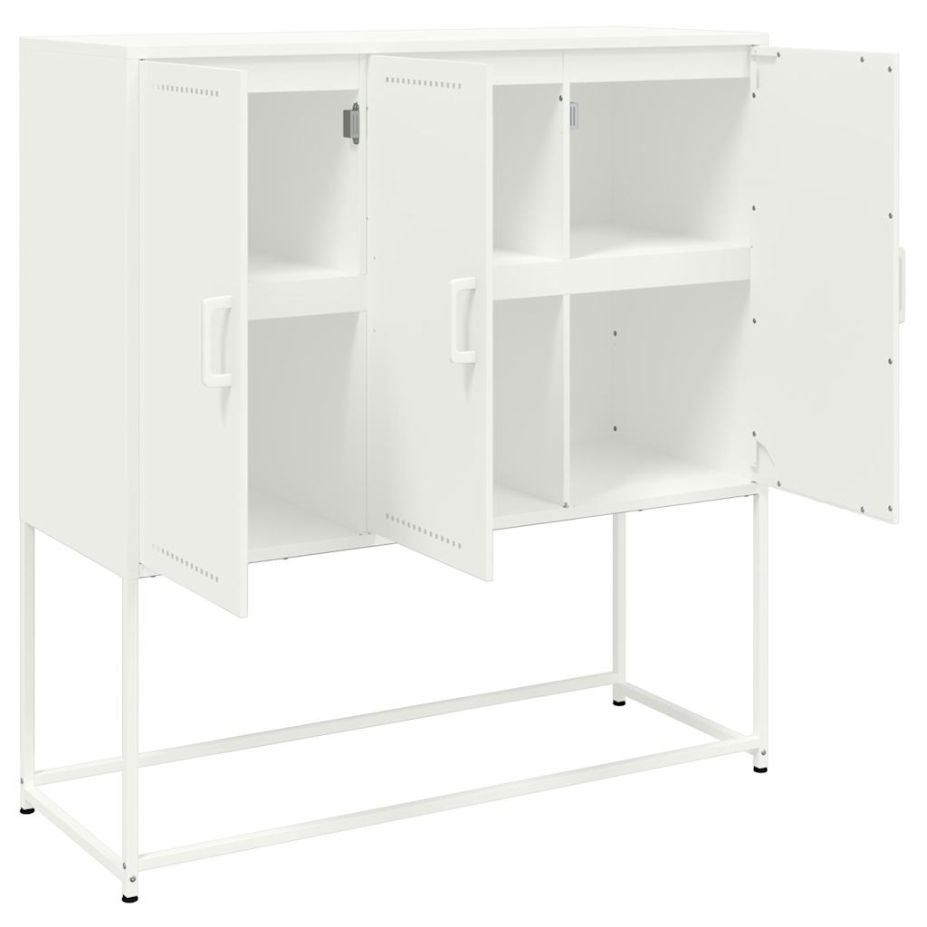 Buffet haut blanc 100,5x39x107 cm acier - XIOS