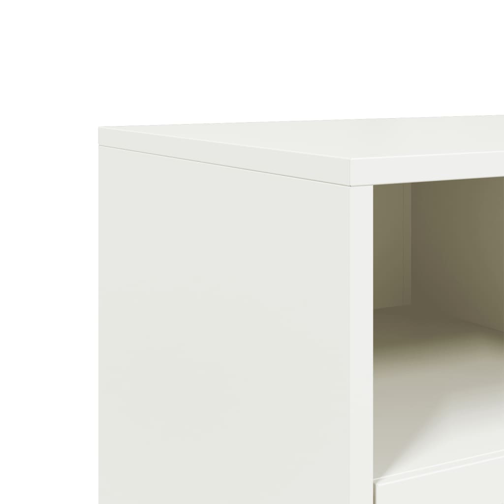 Meuble TV blanc 100,5x39x60,5 cm acier - XIOS