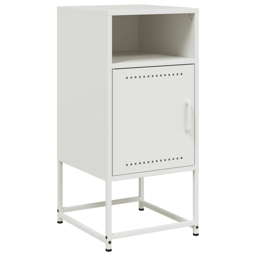 Tables de chevet 2 pcs blanc 36x39x78 cm acier - XIOS
