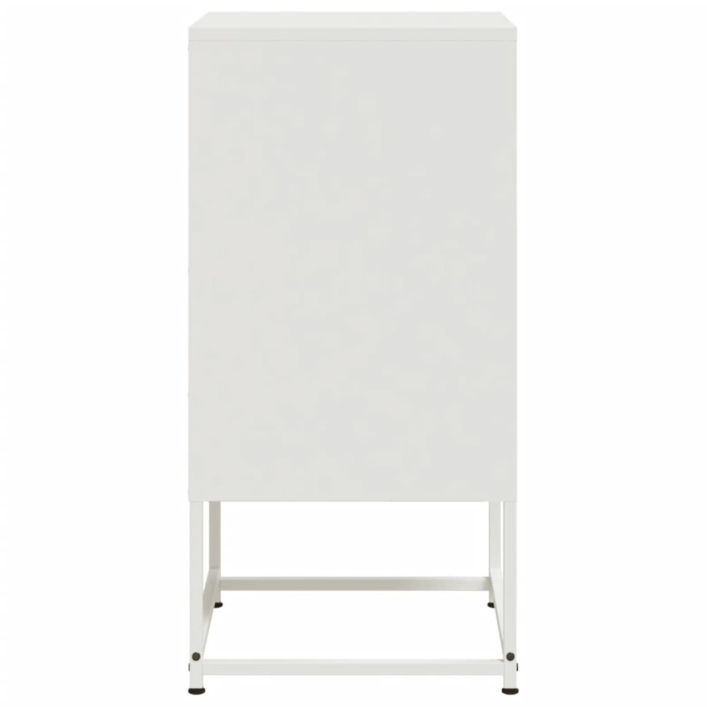 Tables de chevet 2 pcs blanc 36x39x78 cm acier - XIOS