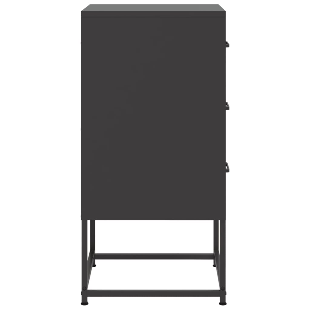 Tables de chevet 2 pcs noir 36x39x78 cm acier - XIOS