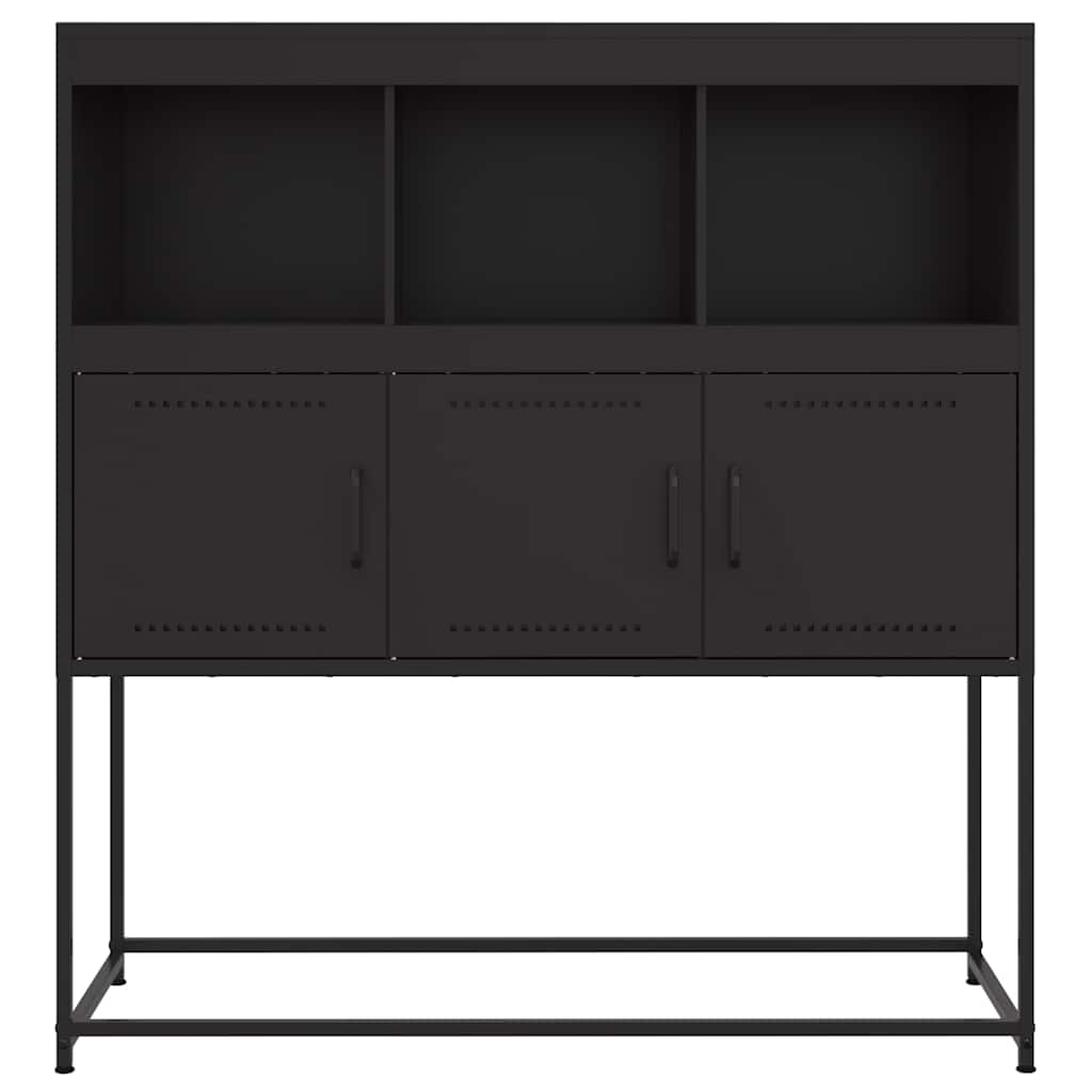 Buffet noir 100,5x39x107 cm acier