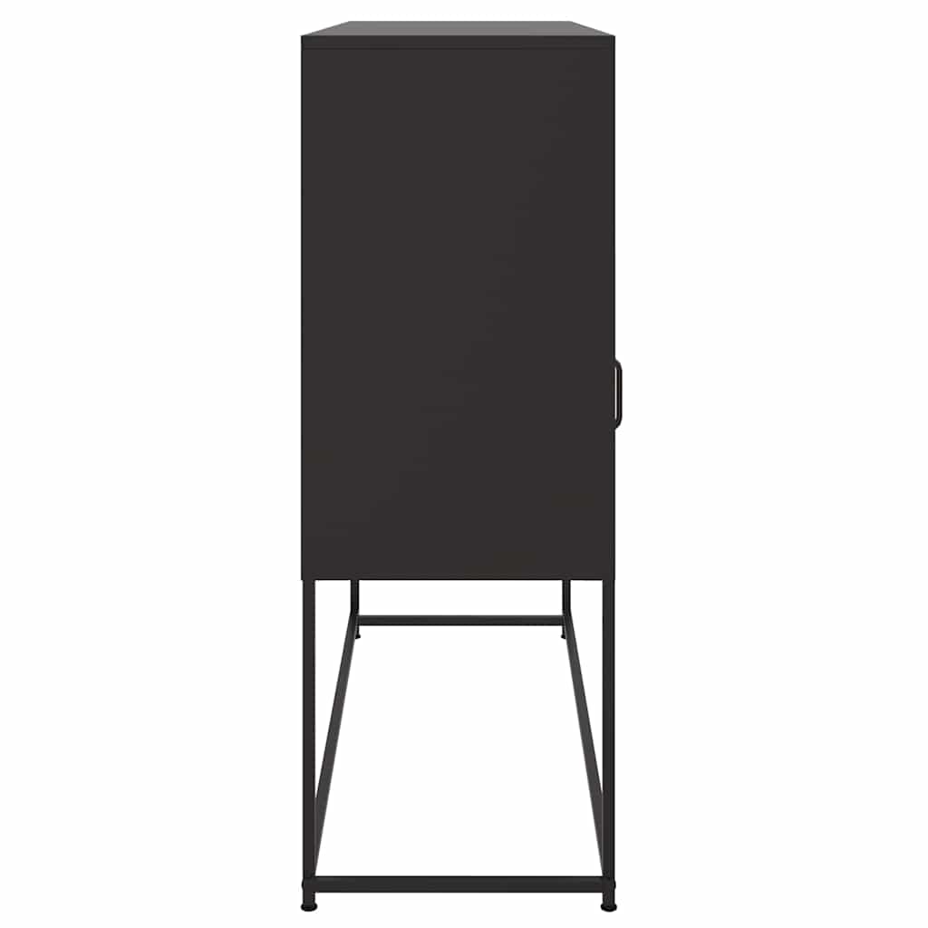 Buffet noir 100,5x39x107 cm acier