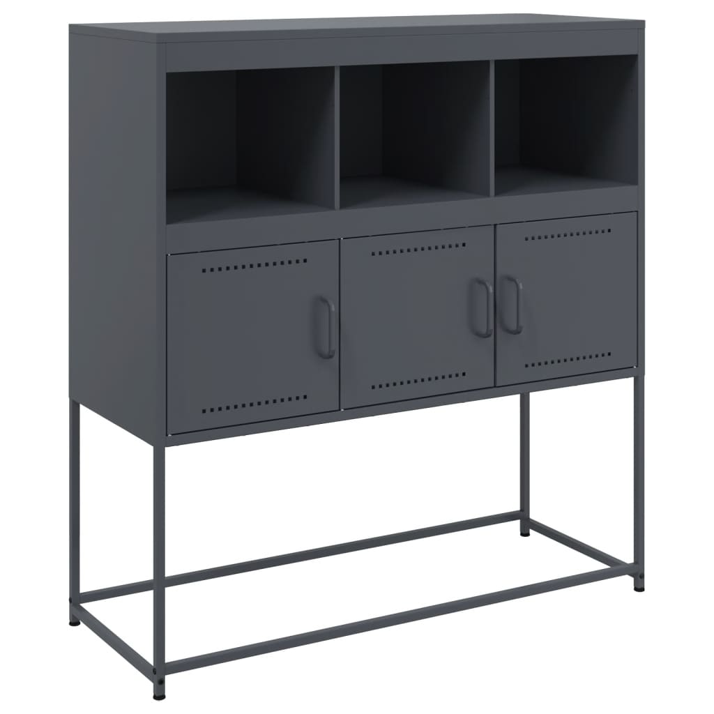Buffet anthracite 100,5x39x107 cm acier - XIOS