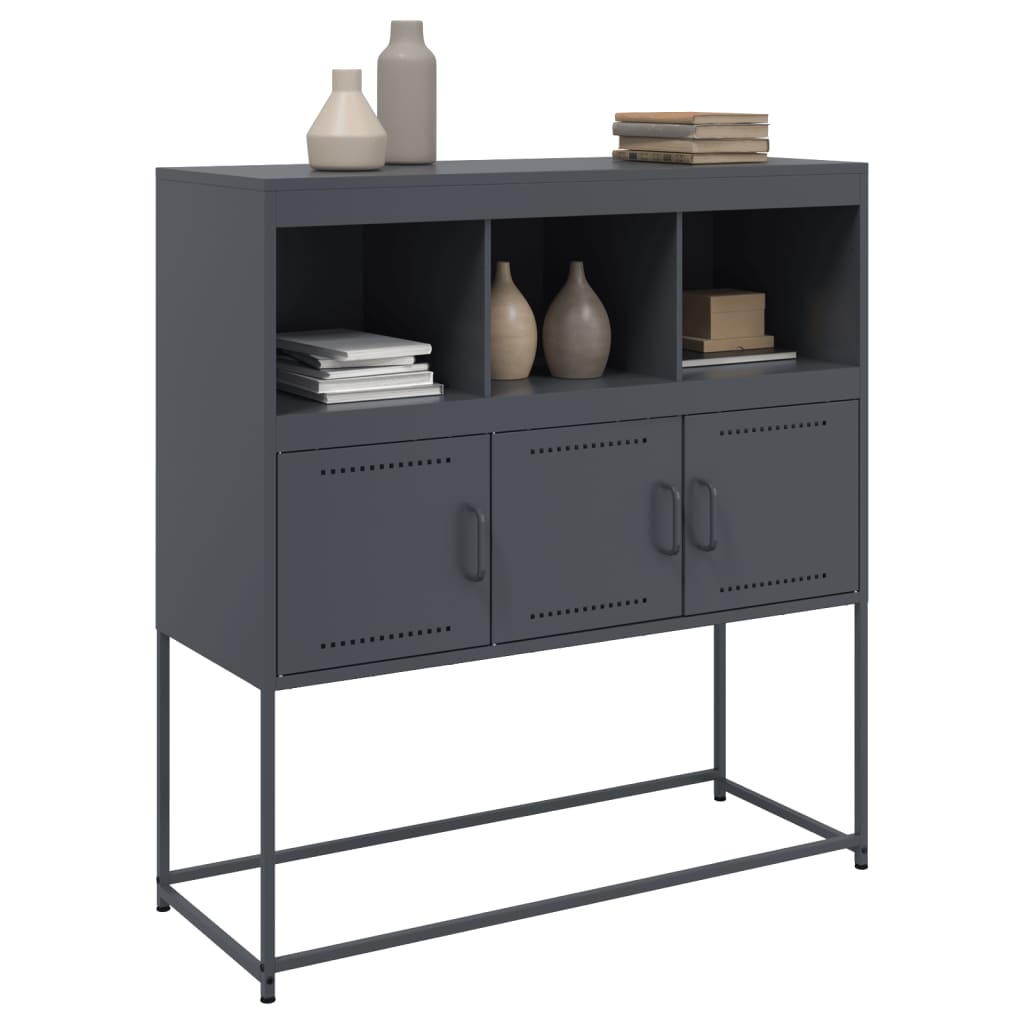 Buffet anthracite 100,5x39x107 cm acier - XIOS