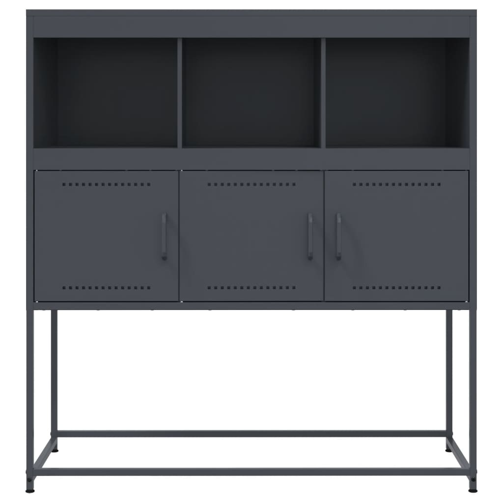 Buffet anthracite 100,5x39x107 cm acier - XIOS
