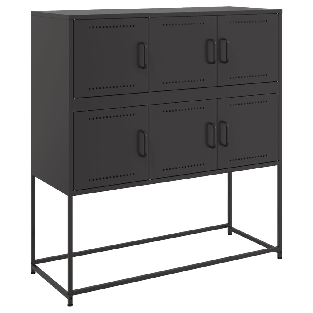 Buffet noir 100,5x39x107 cm acier - XIOS