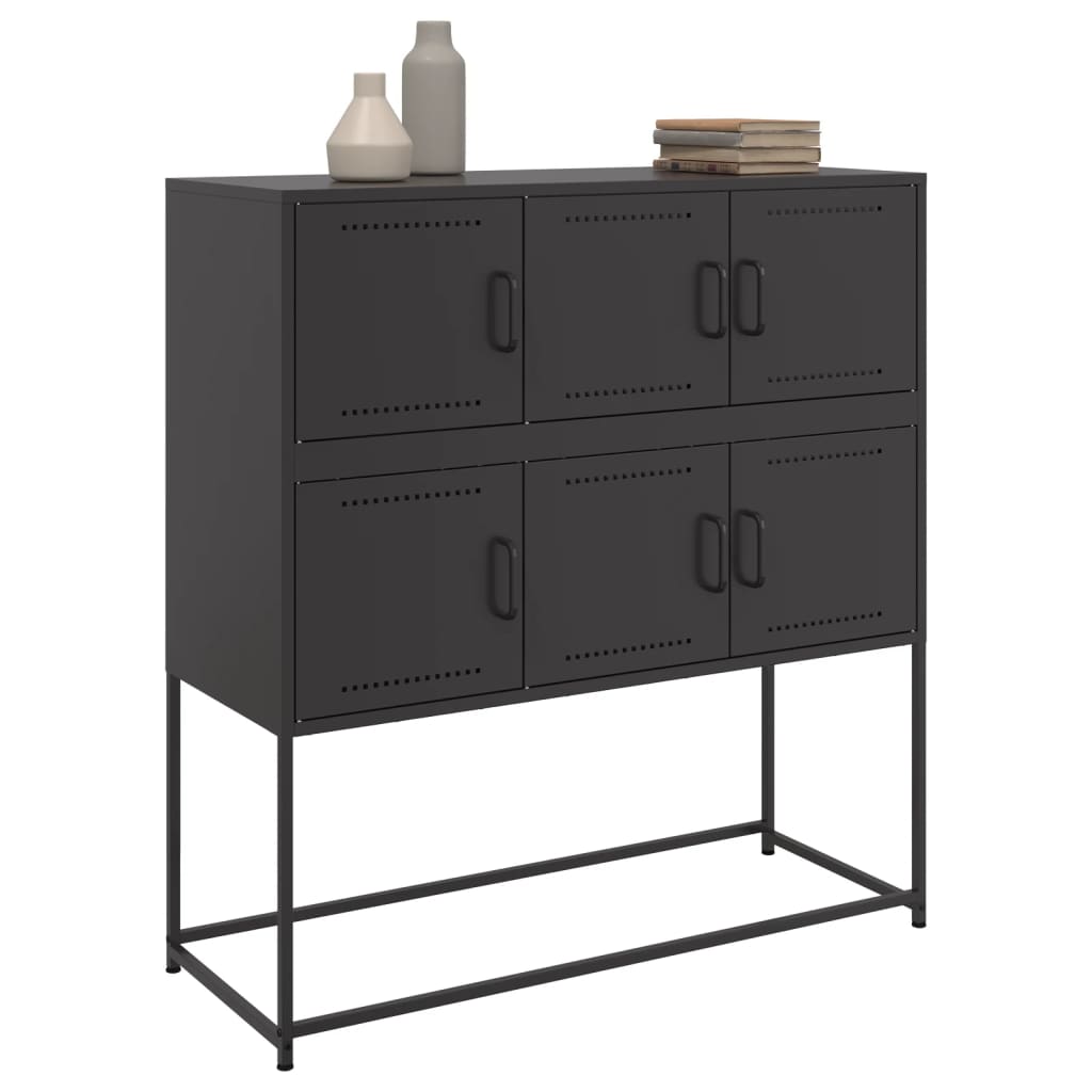 Buffet noir 100,5x39x107 cm acier - XIOS