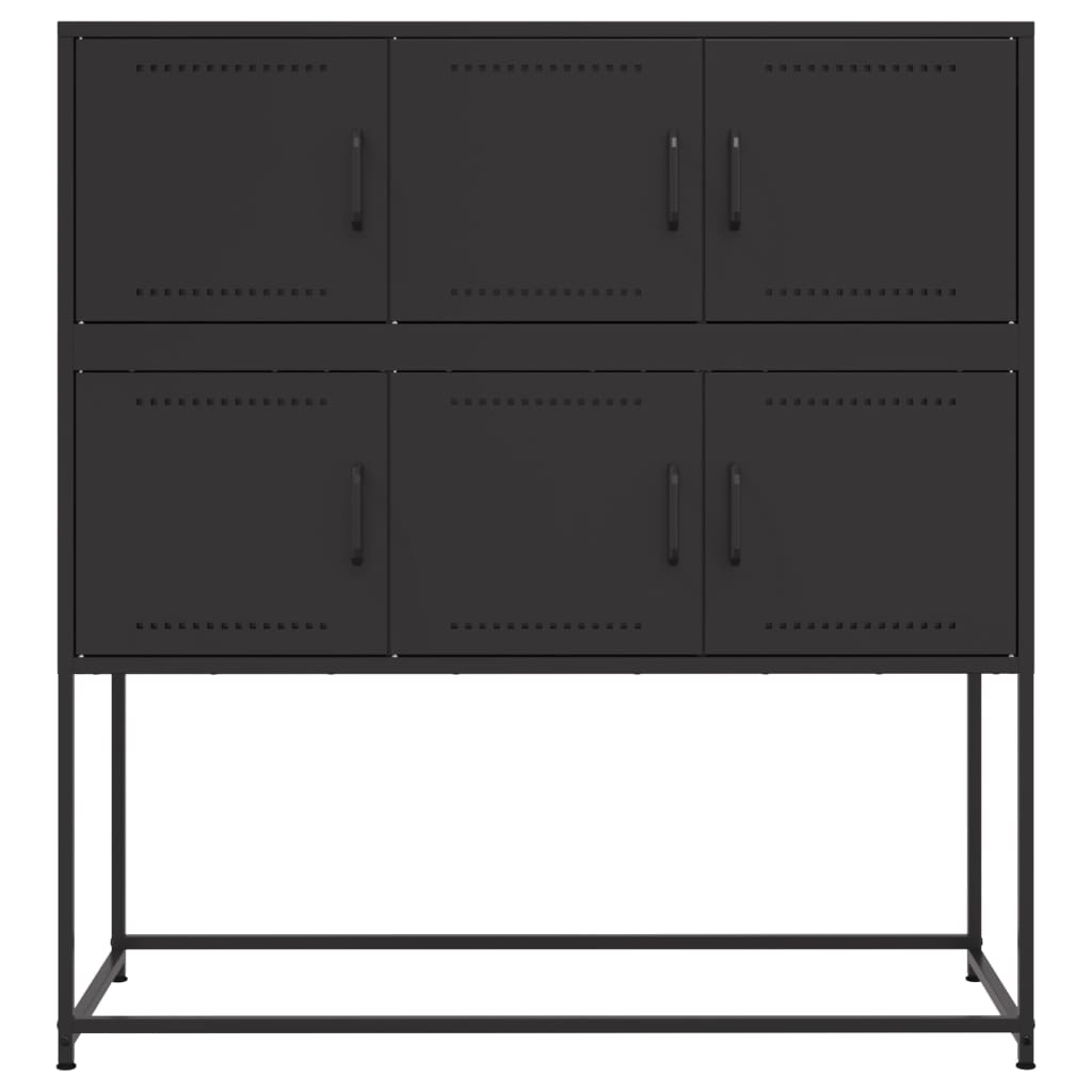 Buffet noir 100,5x39x107 cm acier - XIOS