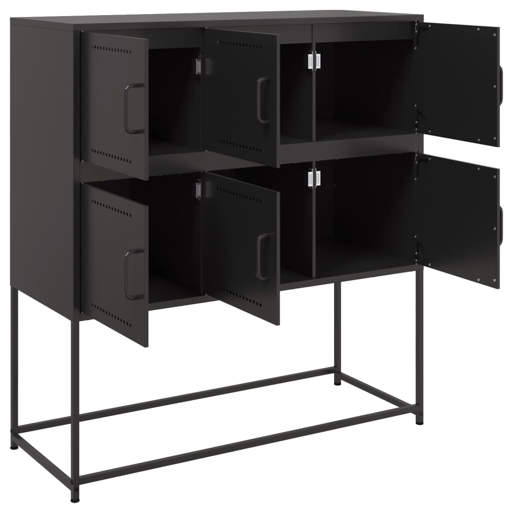 Buffet noir 100,5x39x107 cm acier - XIOS