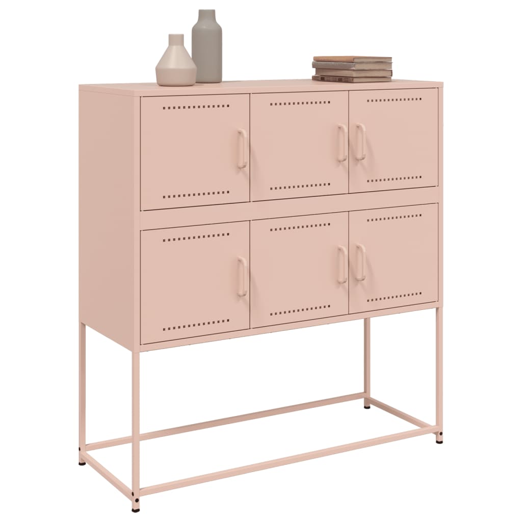 Buffet rose 100,5x39x107 cm acier - XIOS