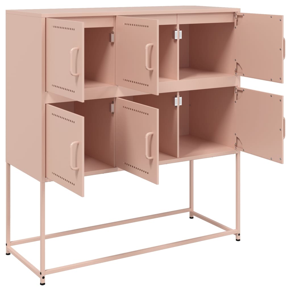 Buffet rose 100,5x39x107 cm acier - XIOS