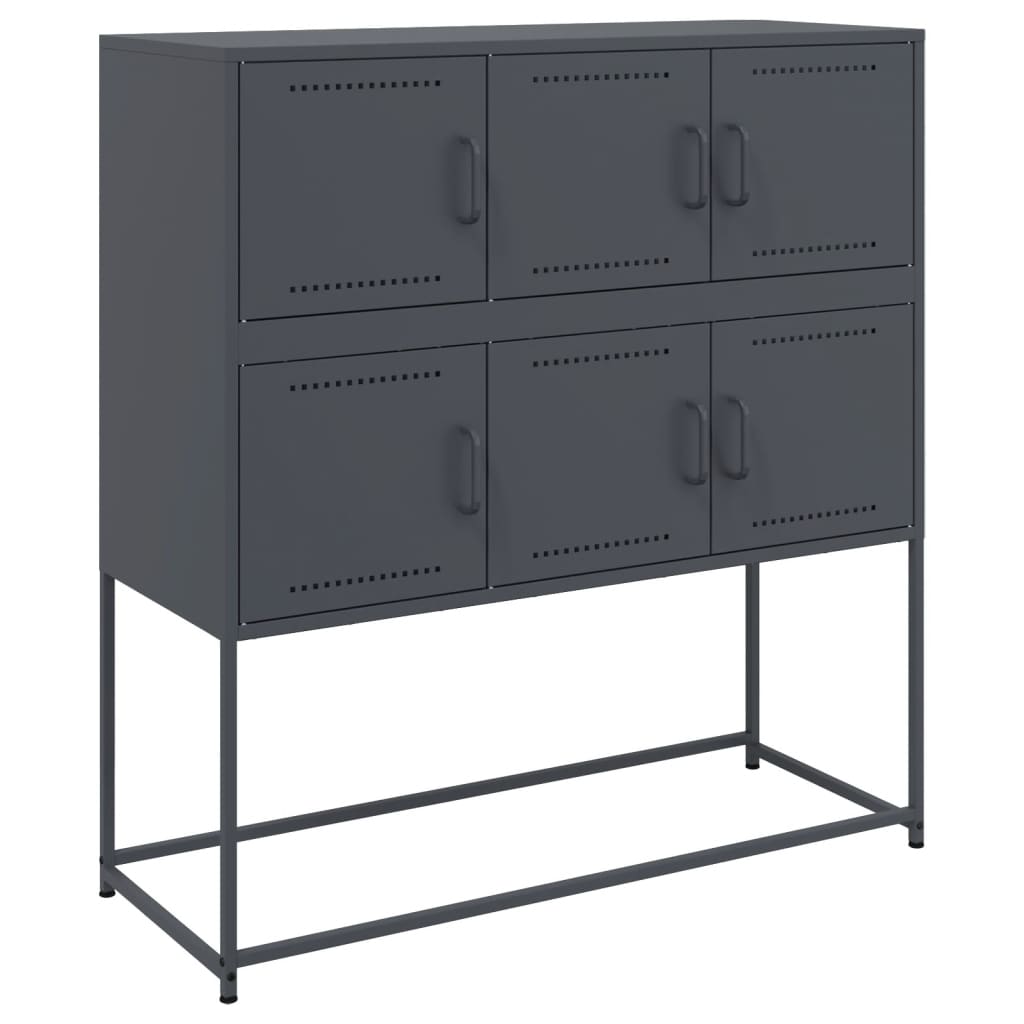 Buffet anthracite 100,5x39x107 cm acier - XIOS