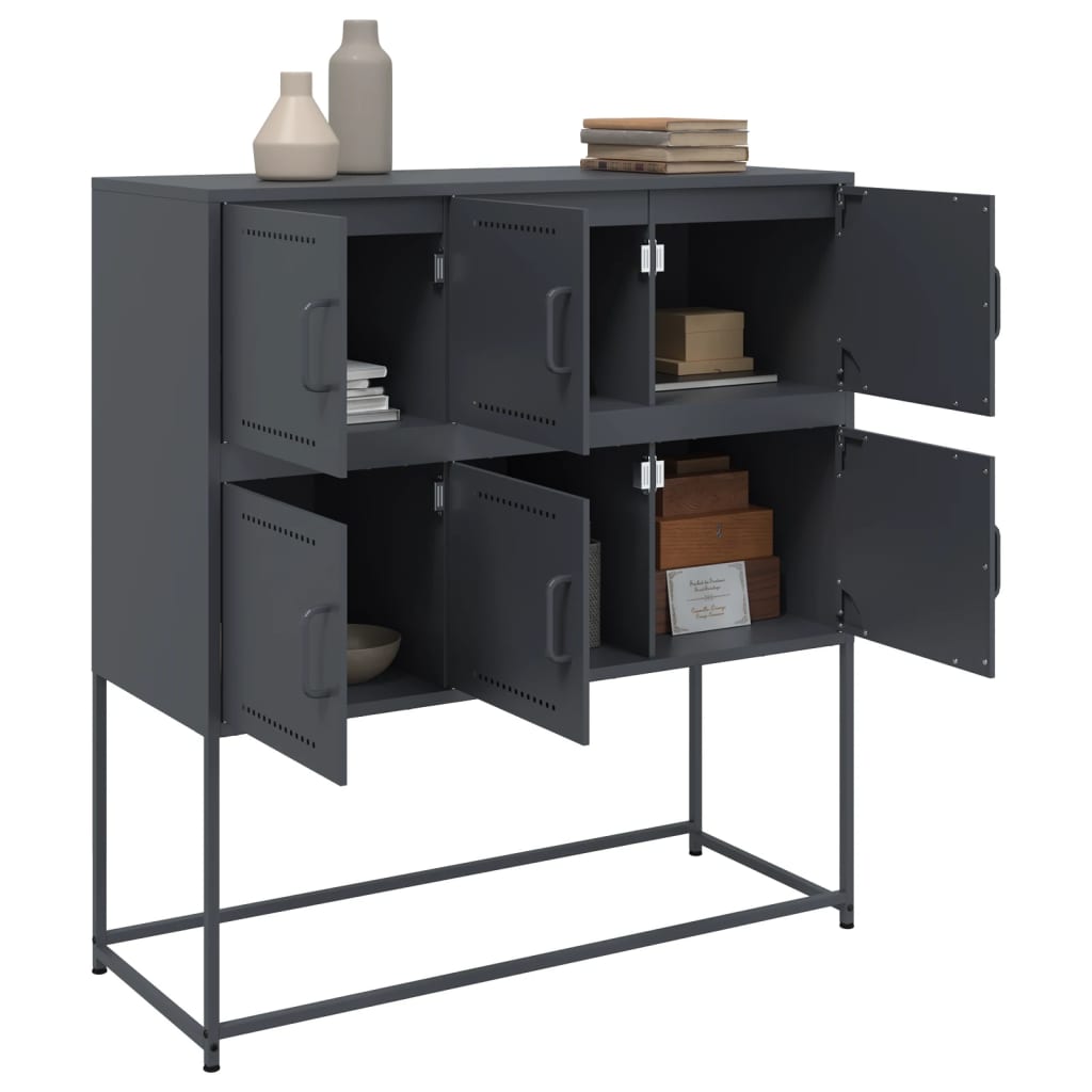 Buffet anthracite 100,5x39x107 cm acier - XIOS