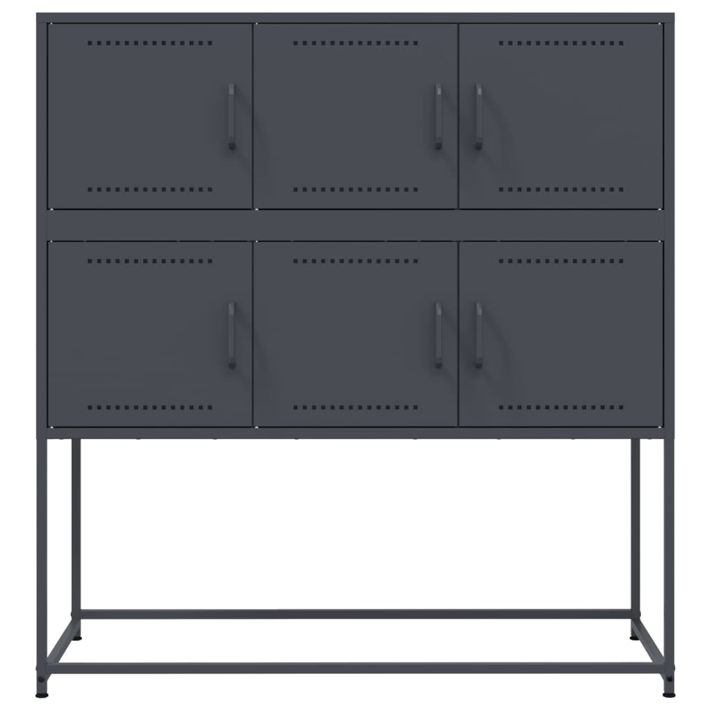 Buffet anthracite 100,5x39x107 cm acier - XIOS