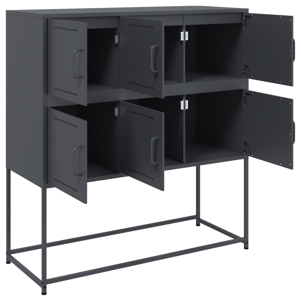 Buffet anthracite 100,5x39x107 cm acier - XIOS