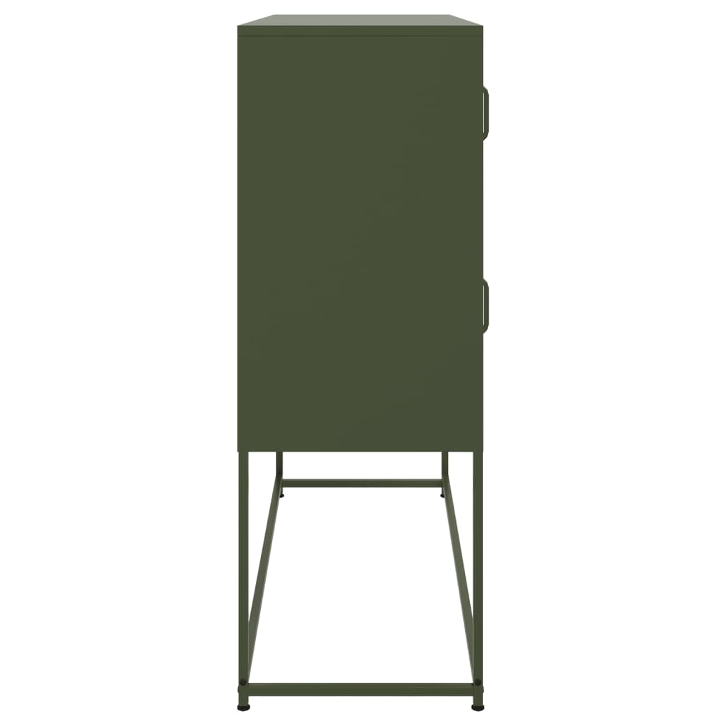 Buffet vert olive 100,5x39x107 cm acier - XIOS