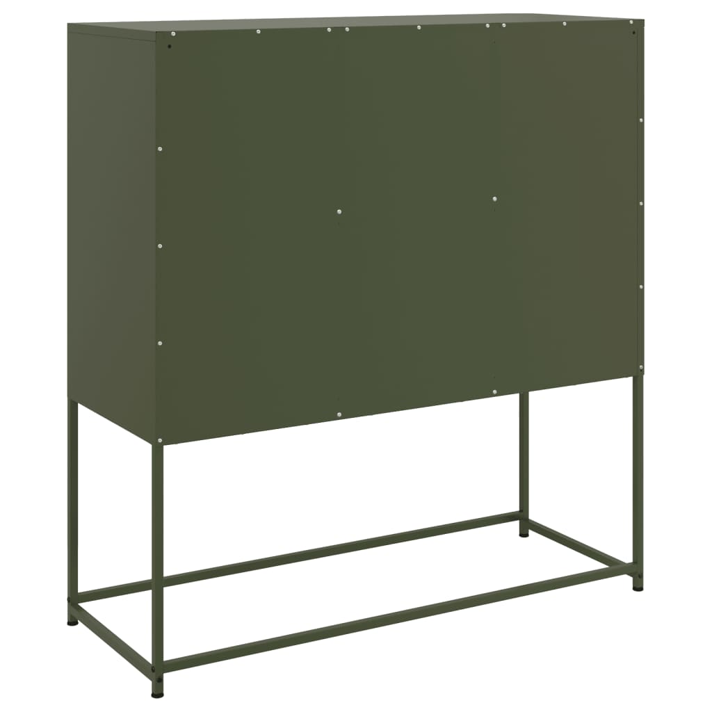 Buffet vert olive 100,5x39x107 cm acier - XIOS