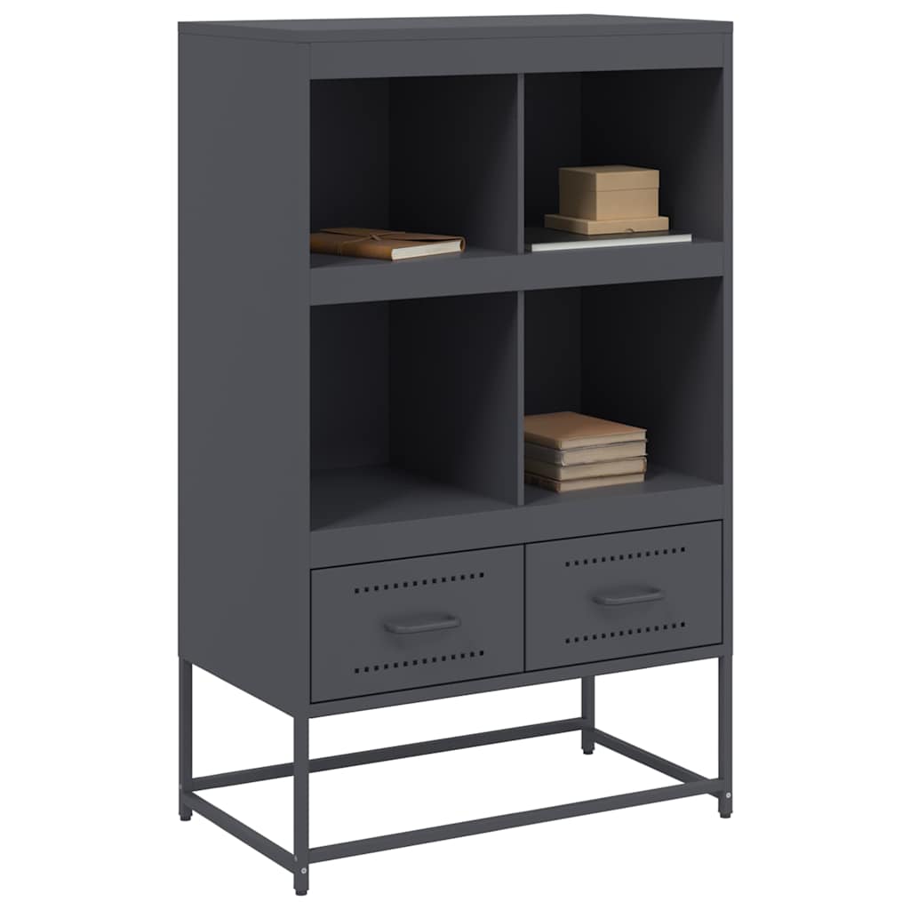 Buffet haut anthracite 68x39x111,5 cm acier - XIOS