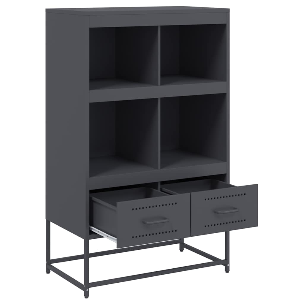 Buffet haut anthracite 68x39x111,5 cm acier - XIOS
