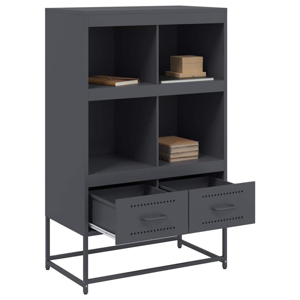 Buffet haut anthracite 68x39x111,5 cm acier - XIOS
