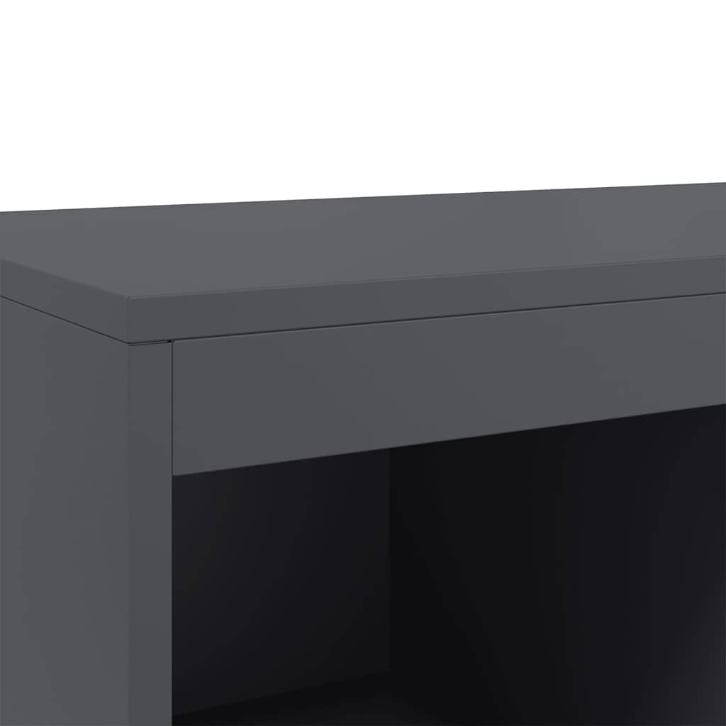 Buffet haut anthracite 68x39x111,5 cm acier - XIOS