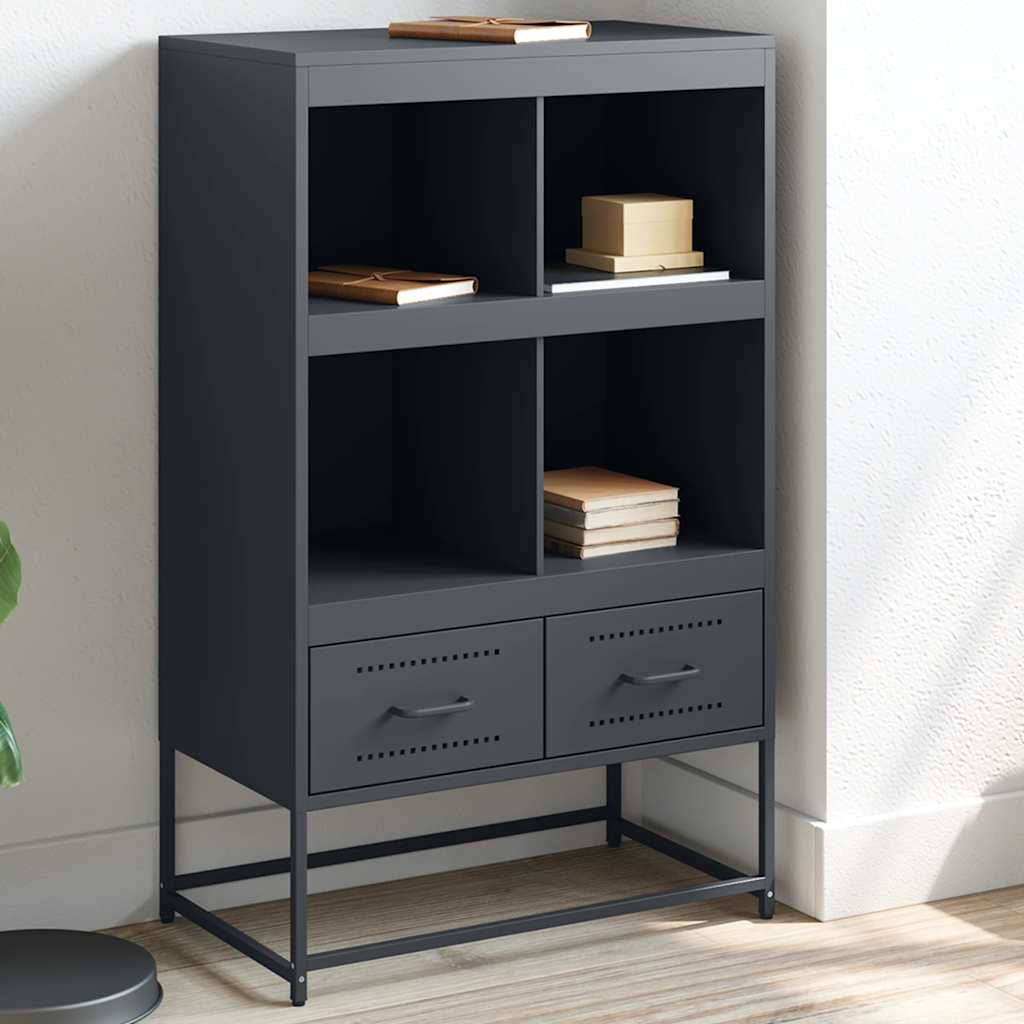 Buffet haut anthracite 68x39x111,5 cm acier - XIOS