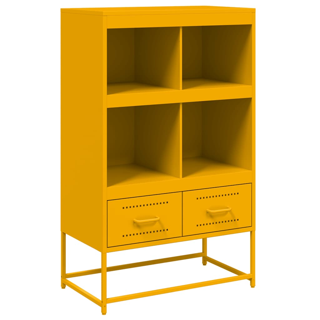 Buffet haut jaune moutarde 68x39x111,5 cm acier - XIOS