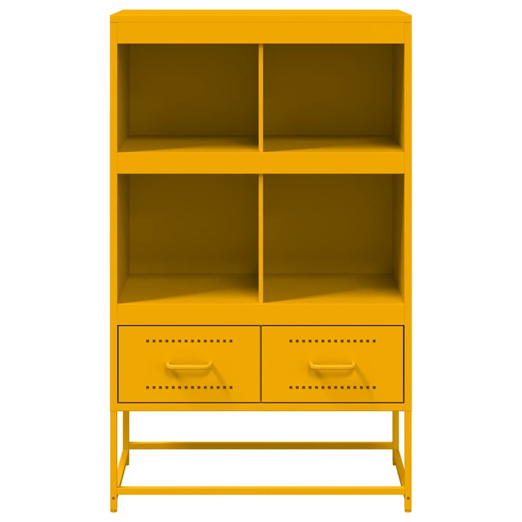 Buffet haut jaune moutarde 68x39x111,5 cm acier - XIOS