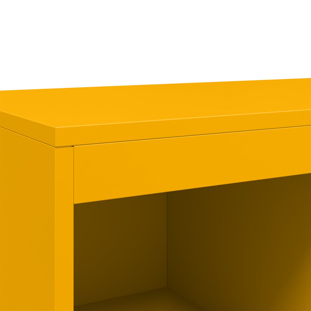 Buffet haut jaune moutarde 68x39x111,5 cm acier - XIOS