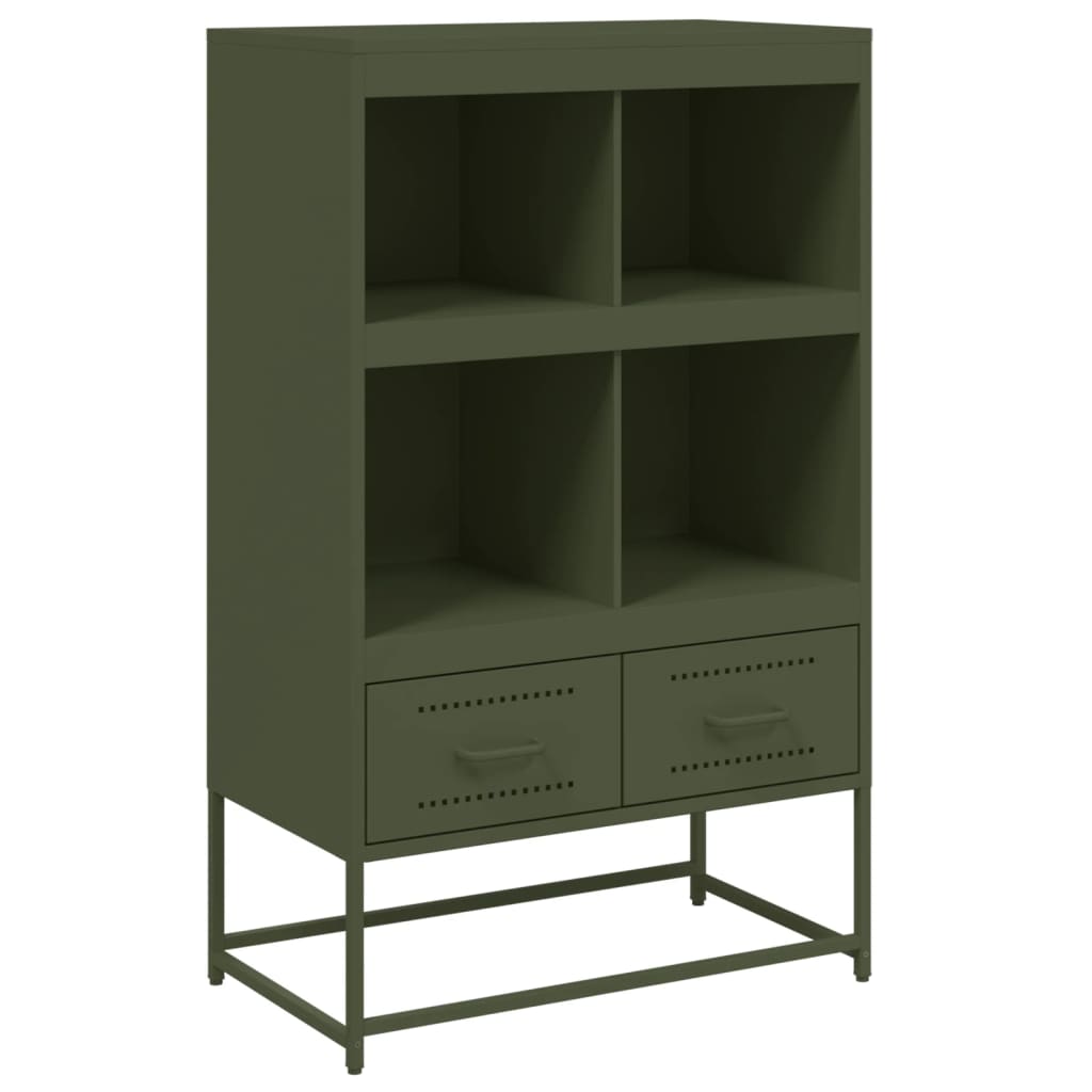 Buffet haut vert olive 68,5x39x111,5 cm acier laminé à froid - XIOS