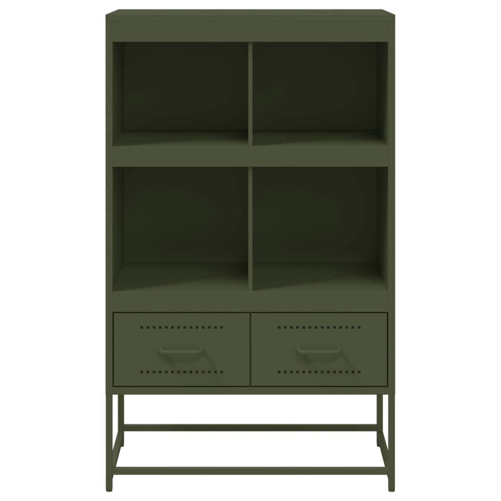 Buffet haut vert olive 68,5x39x111,5 cm acier laminé à froid - XIOS