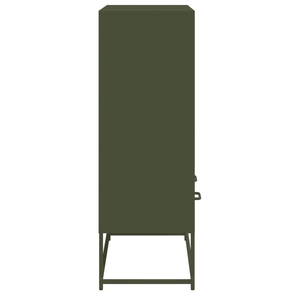 Buffet haut vert olive 68,5x39x111,5 cm acier laminé à froid - XIOS