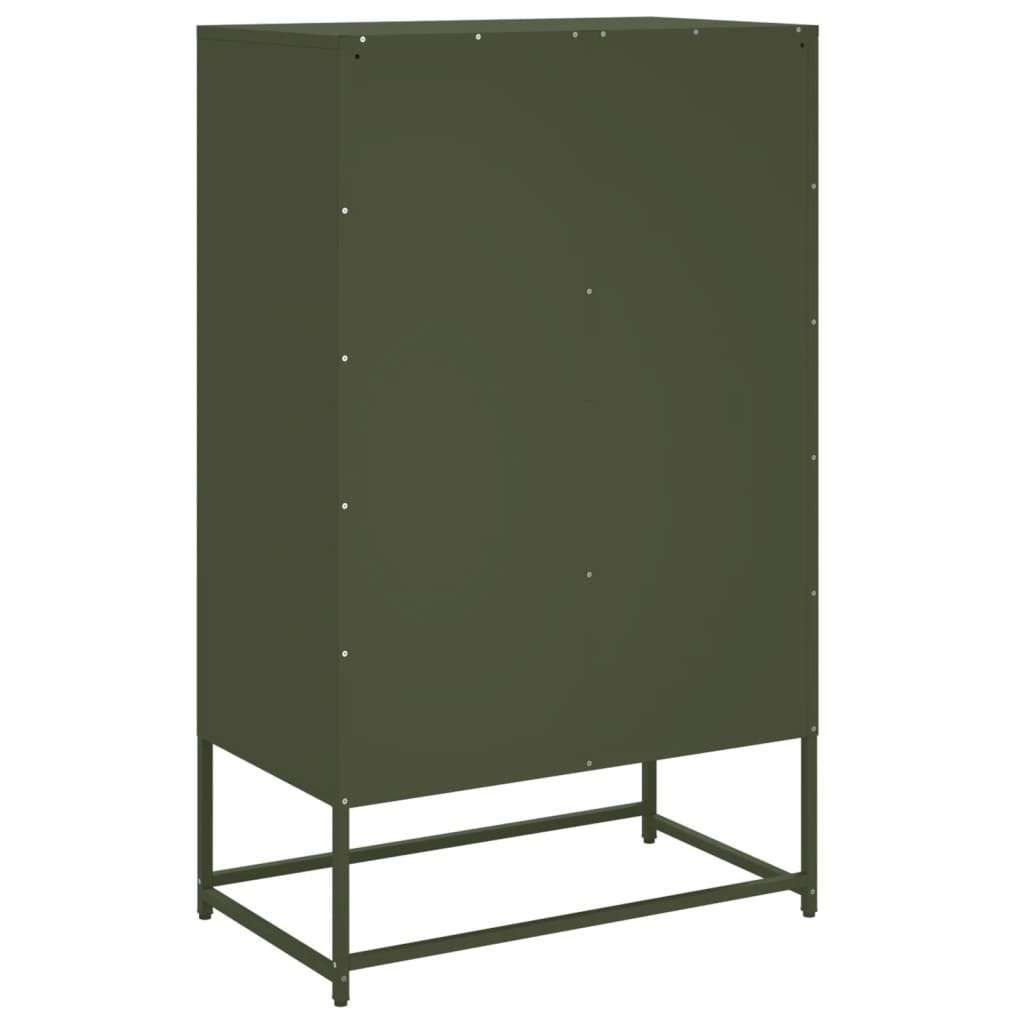 Buffet haut vert olive 68,5x39x111,5 cm acier laminé à froid - XIOS