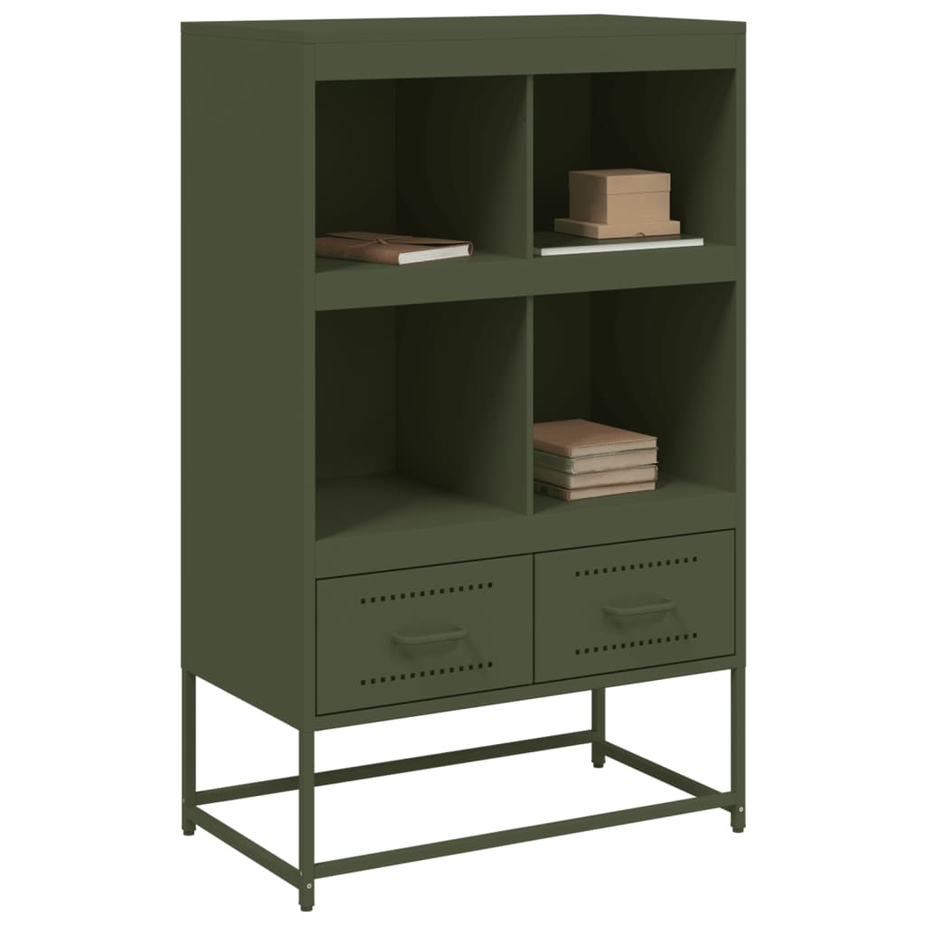 Buffet haut vert olive 68,5x39x111,5 cm acier laminé à froid - XIOS