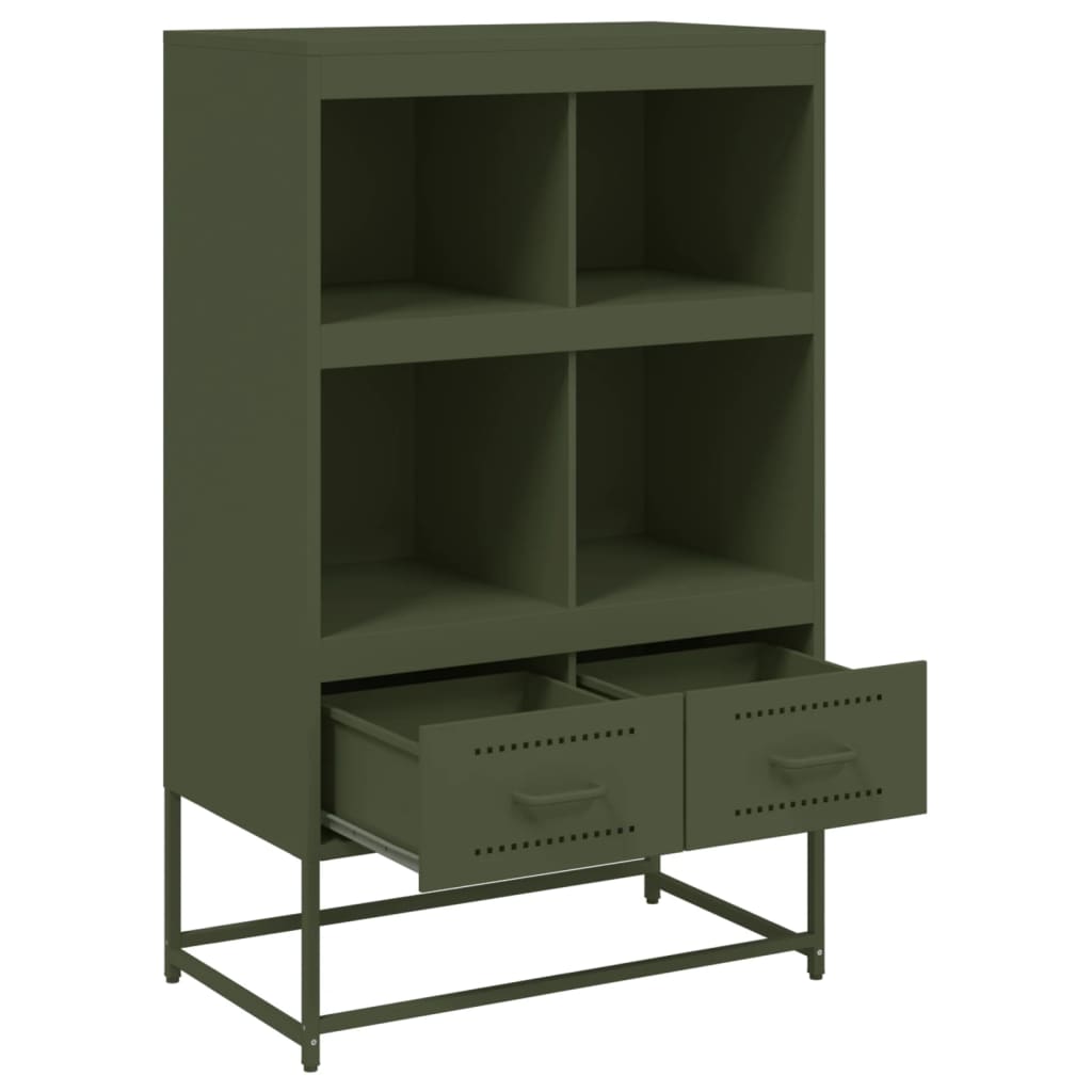 Buffet haut vert olive 68,5x39x111,5 cm acier laminé à froid - XIOS