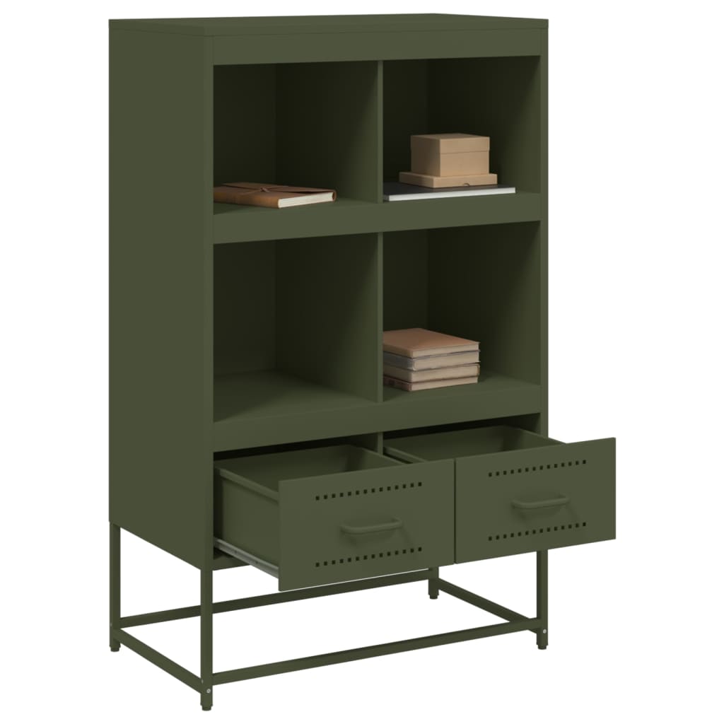 Buffet haut vert olive 68,5x39x111,5 cm acier laminé à froid - XIOS