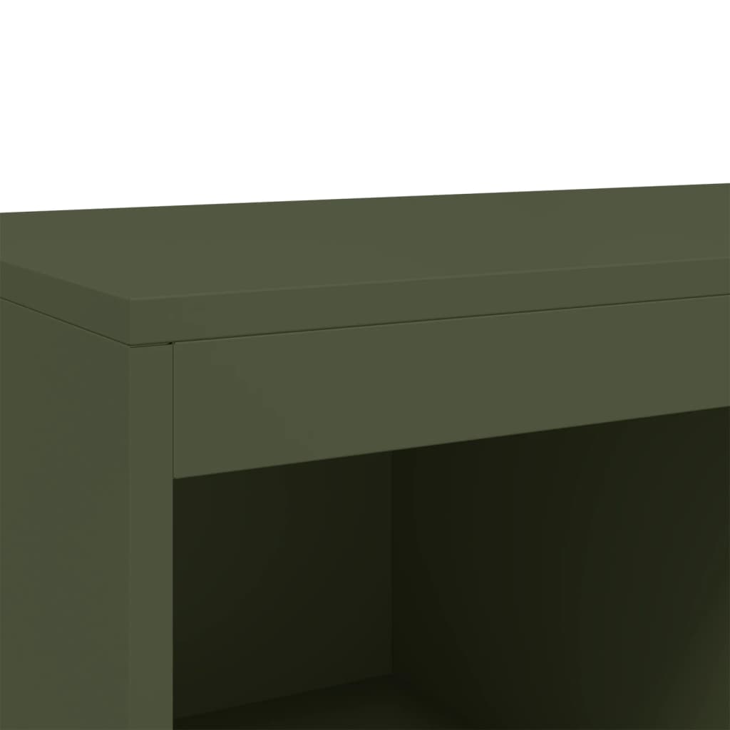 Buffet haut vert olive 68,5x39x111,5 cm acier laminé à froid - XIOS