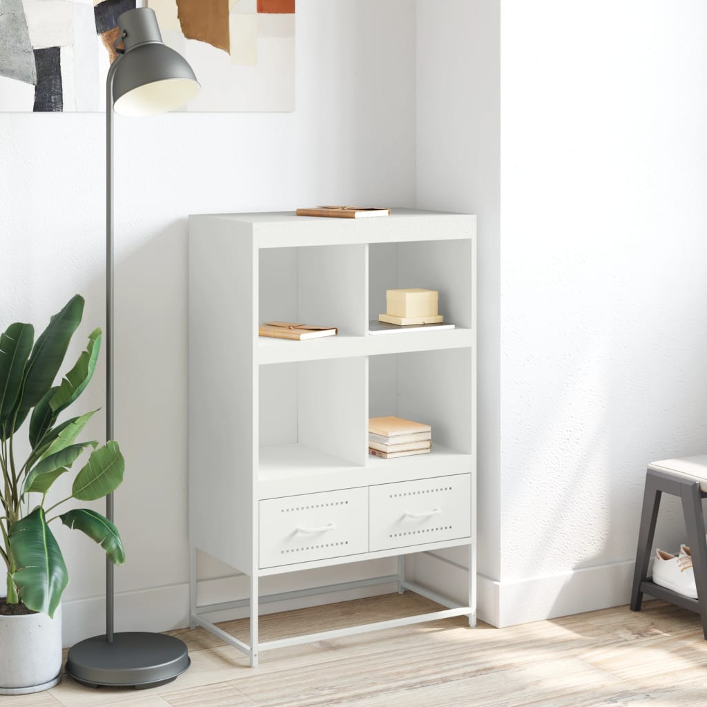 Buffet haut blanc 68x39x111,5 cm acier - XIOS