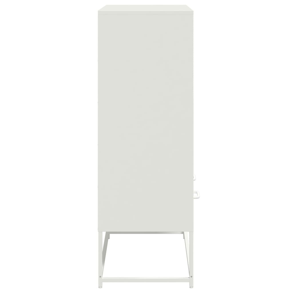 Buffet haut blanc 68x39x111,5 cm acier - XIOS