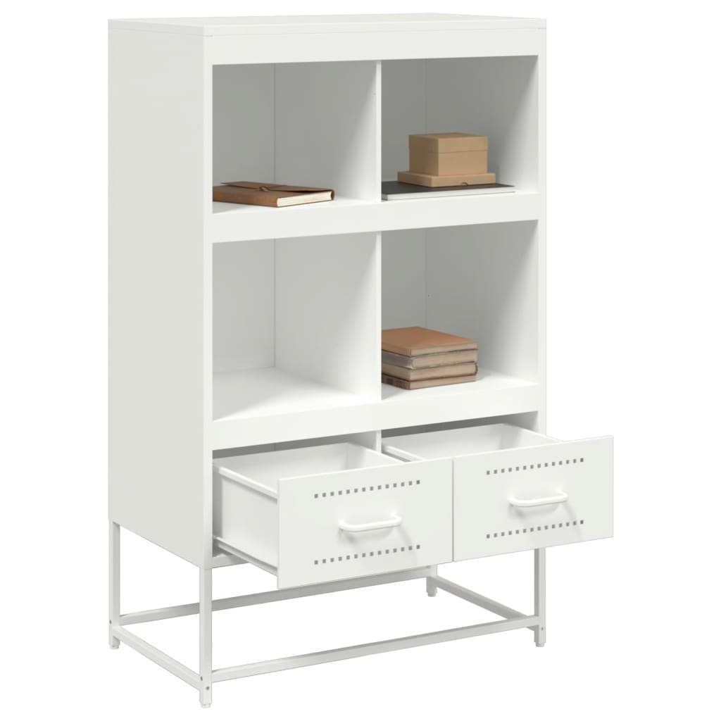 Buffet haut blanc 68x39x111,5 cm acier - XIOS