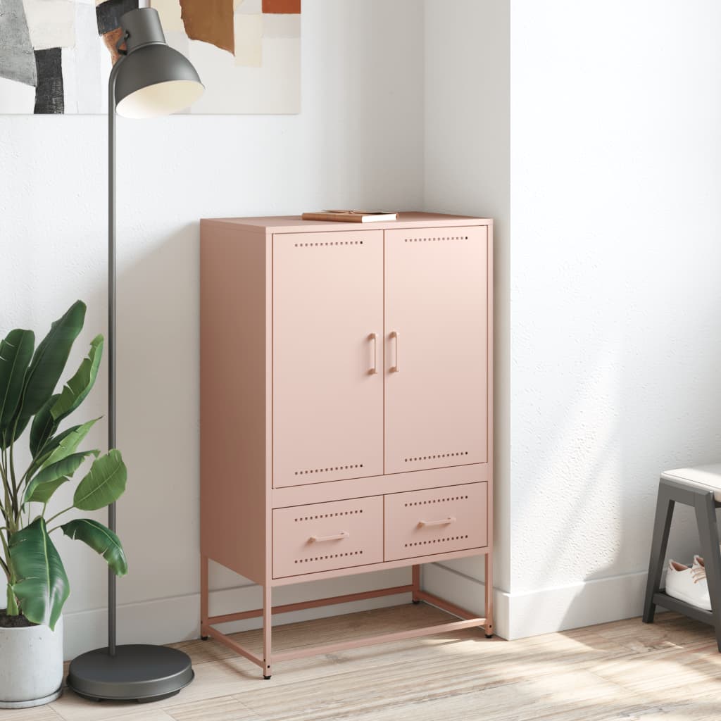 Buffet haut rose 68x39x111,5 cm acier laminé à froid - XIOS