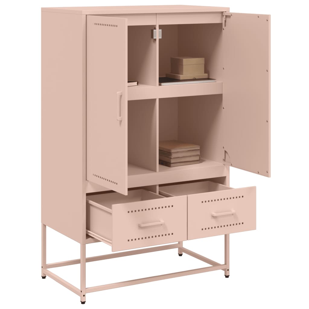 Buffet haut rose 68x39x111,5 cm acier laminé à froid - XIOS