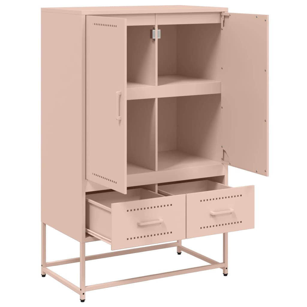 Buffet haut rose 68x39x111,5 cm acier laminé à froid - XIOS