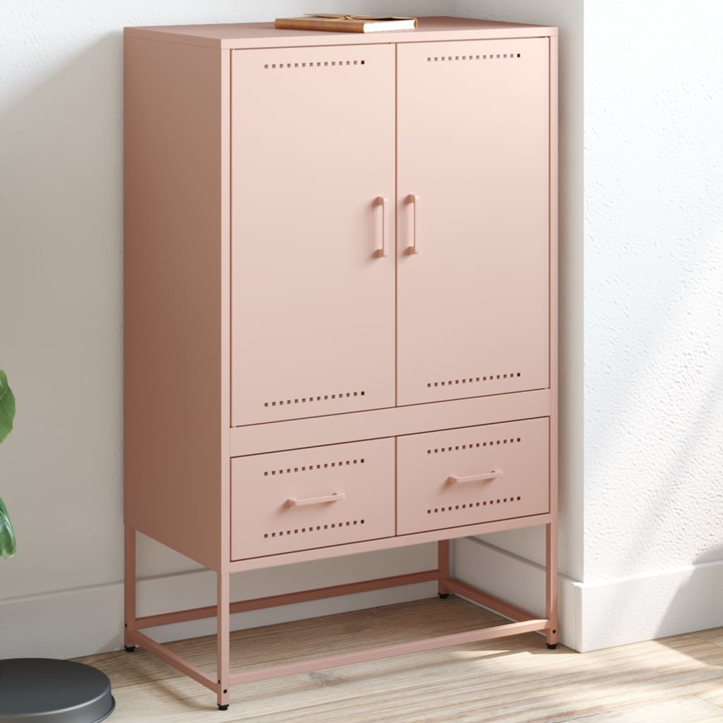Buffet haut rose 68x39x111,5 cm acier laminé à froid - XIOS
