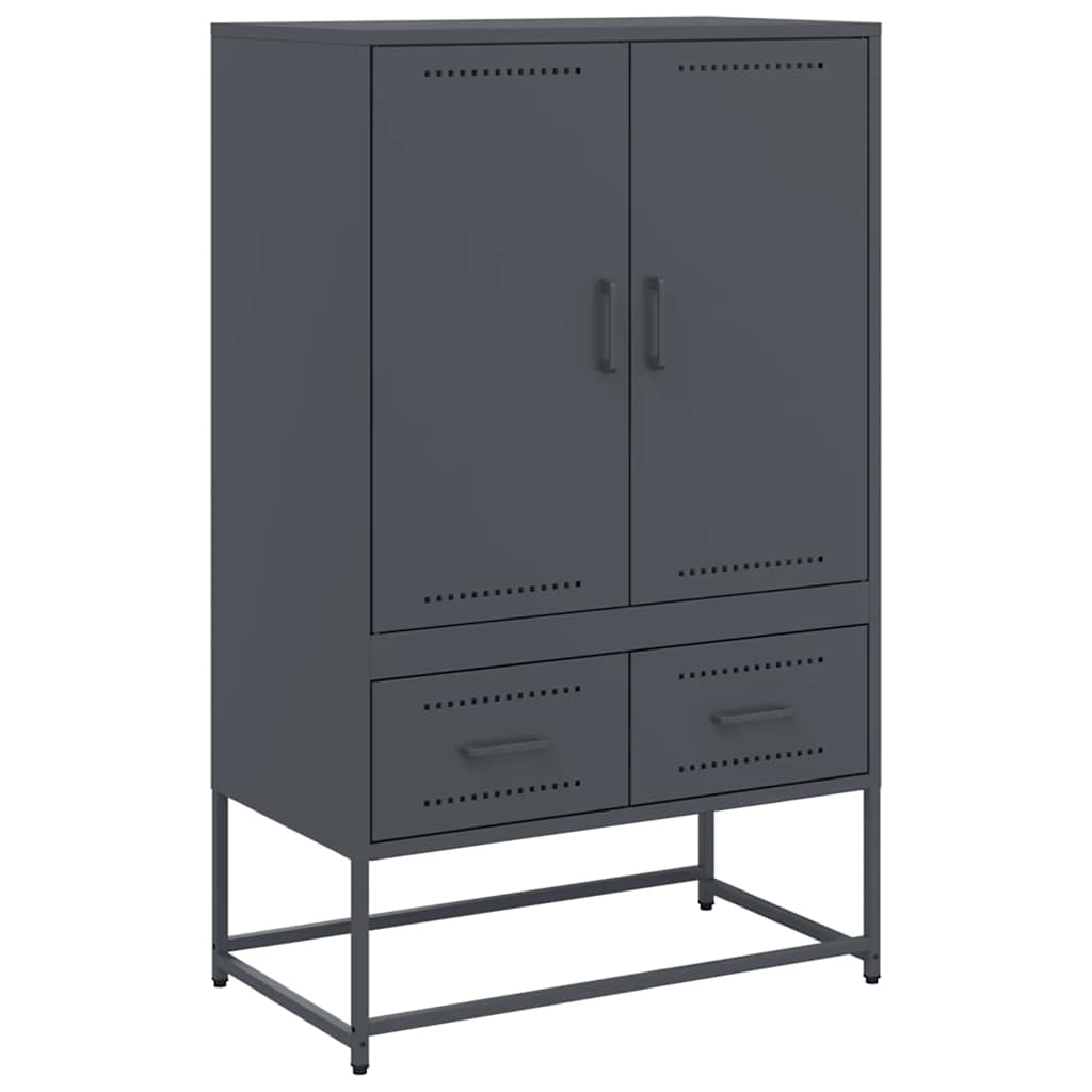 Buffet haut anthracite 68x39x111,5 cm acier - XIOS