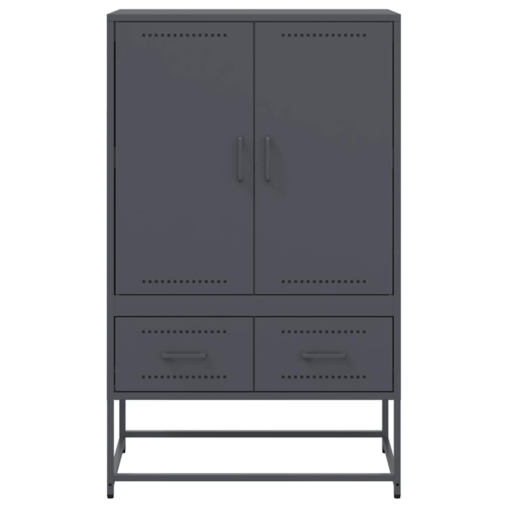 Buffet haut anthracite 68x39x111,5 cm acier - XIOS