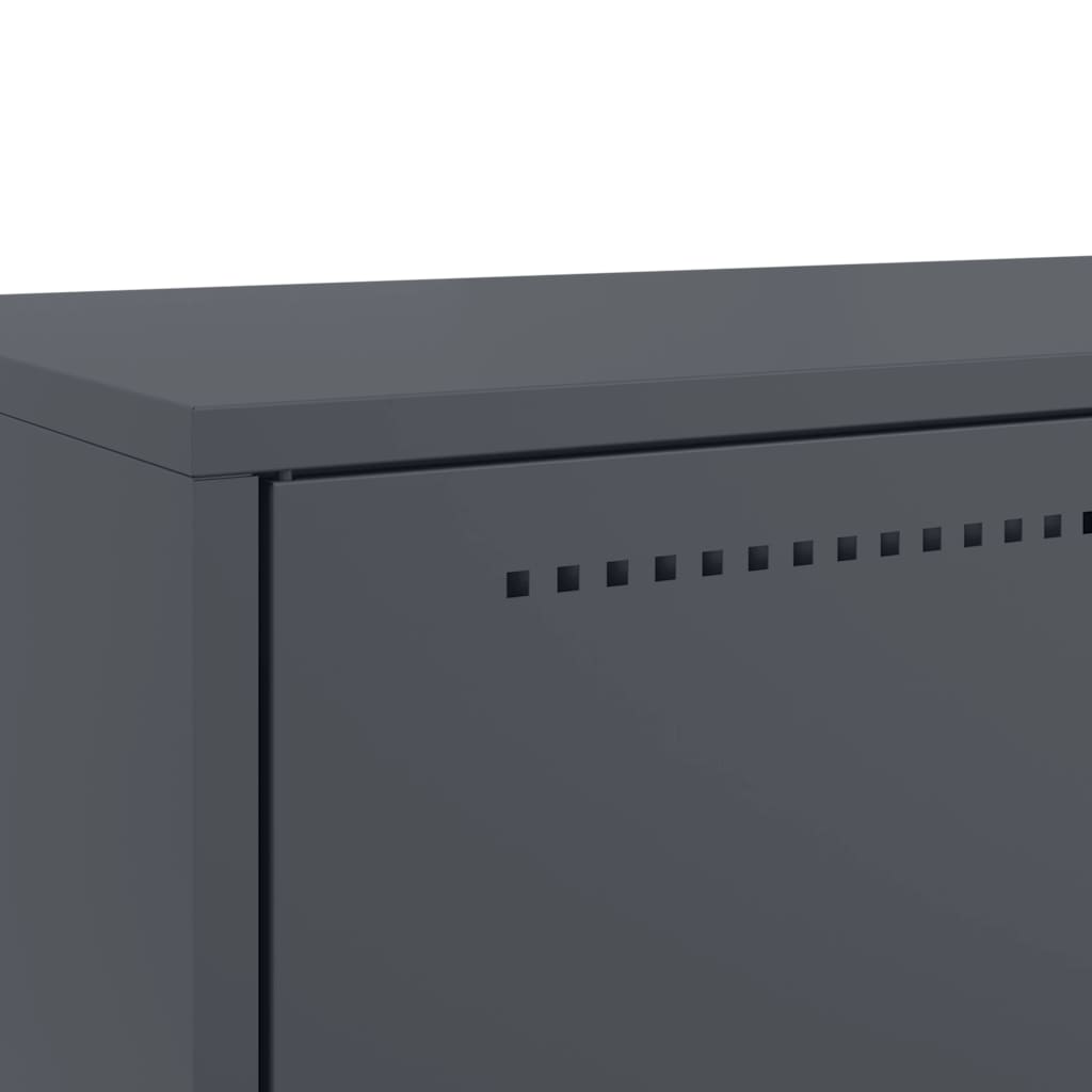 Buffet haut anthracite 68x39x111,5 cm acier - XIOS