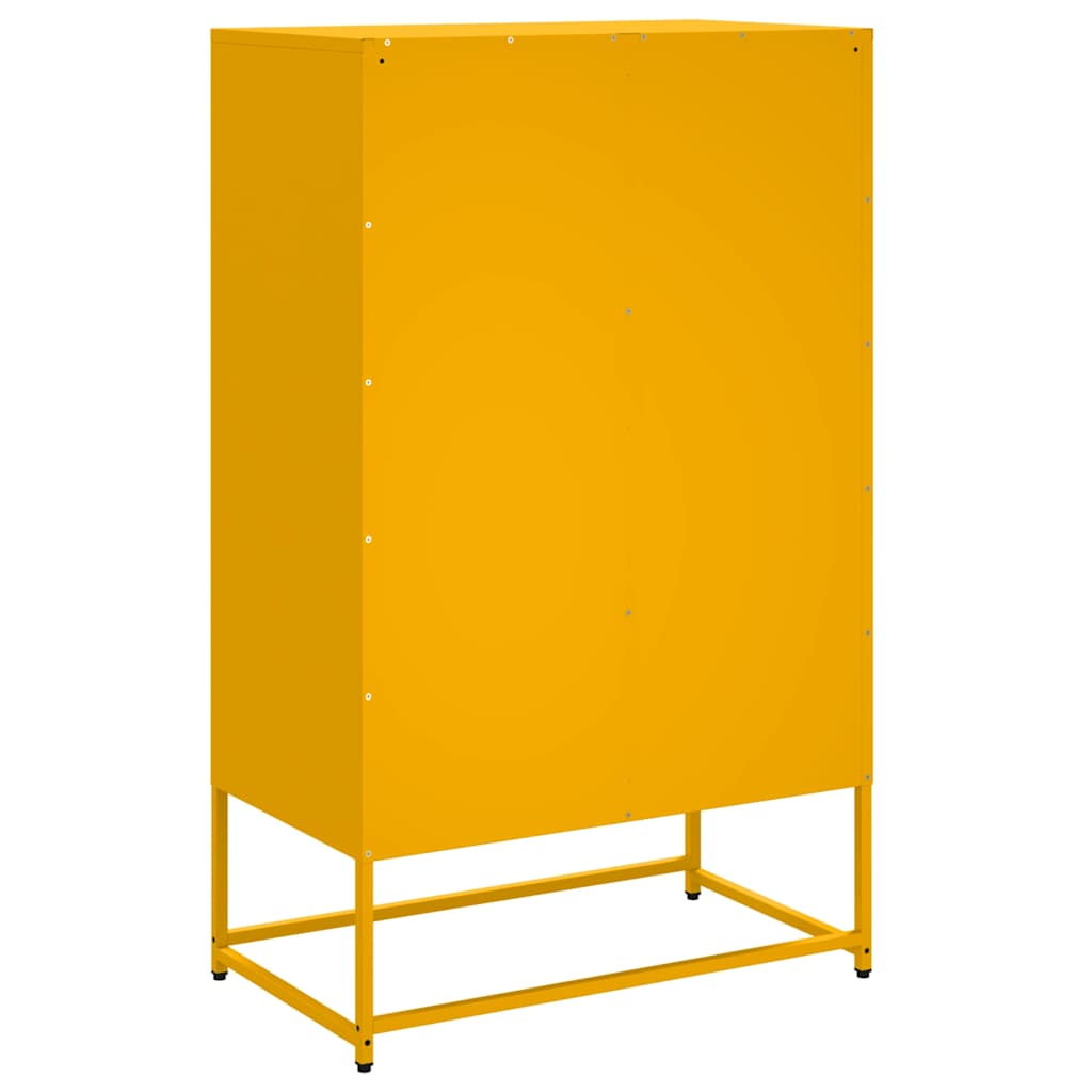 Buffet haut jaune moutarde 68x39x111,5 cm acier - XIOS