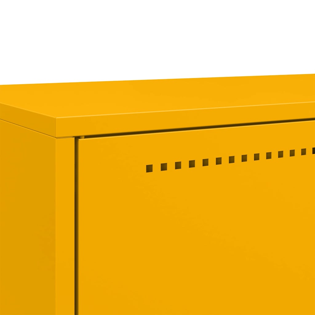 Buffet haut jaune moutarde 68x39x111,5 cm acier - XIOS